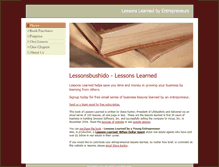 Tablet Screenshot of lessonsbushido.com